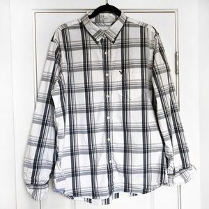 White Button Down Shirt Size XL American Eagle Athletic Fit